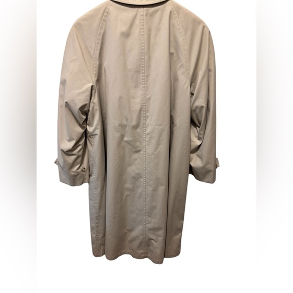 VTG London Fog Calibre Cloth Trench Coat Sz 16 Khaki Zip Out 100% Alpaca Lining - Picture 4 of 12